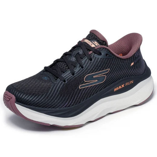 Skechers Women's Max Run Running Shoes Black 37.5 Featuring Max Cushioning, Heel Pillow Support, Slip On Design, and Goodyear Rubber Outsole for Maximum Comfort and Performance - Skechers - Image 4