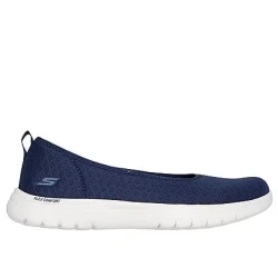 Skechers Women's On The Go Flex Siena Navy Skimmer Slip On Comfort Shoes with Diamond Knit Upper, Air Cooled Goga Mat Insole, Lightweight Ultra Go Cushioning, Size 37
