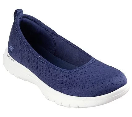 Skechers Women's On The Go Flex Siena Navy Skimmer Slip On Comfort Shoes with Diamond Knit Upper, Air Cooled Goga Mat Insole, Lightweight Ultra Go Cushioning, Size 37 - Skechers - Image 4