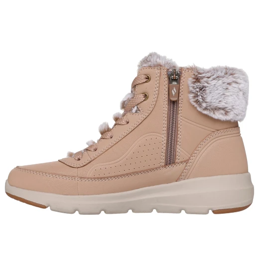 Skechers On the GO Glacial Ultra Mountain Muse Women's Boot 38 Tan Vegan Leather Faux Fur Trim Air Cooled Goga Mat Insole Ultra Go Cushioning Scotchgard Treated 3M Protection - Skechers - Image 5