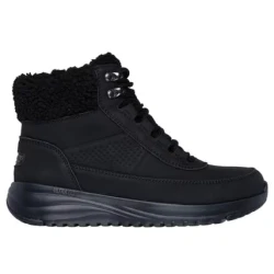Skechers Women's On the GO Stellar Alpine Adventure Waterproof Hiking Boots with Faux Shearling Trim and Air-Cooled Goga Mat Insole Black Size 37