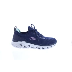 Skechers Women's Glide Step Sport Slip On Navy Blue Athletic Walking Shoes With Stretch Fit Upper And Air Cooled Memory Foam Insole, Size 38, SKU 149558 NVAQ