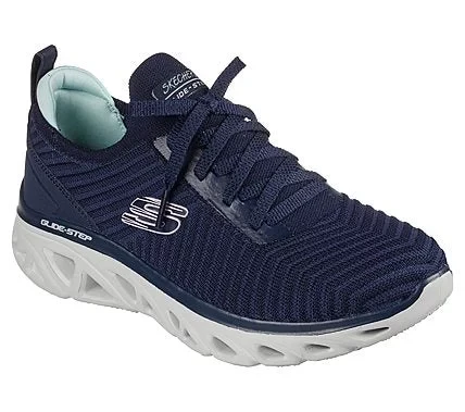 Skechers Women's Glide Step Sport Slip On Sneakers Navy Blue Size 39 Featuring Stretch Fit Design Decorative Laces Air Cooled Memory Foam Comfort Insole Walking Shoes - Skechers - Image 7