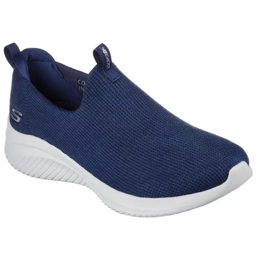 Skechers Women's Ultra Flex 3.0 Navy Slip On Sneakers with Air Cooled Memory Foam Insole Size 38.5 Waffle Knit Upper Comfortable and Stylish Footwear for Women - Skechers - Image 3