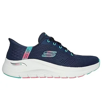Skechers Women's Arch Fit 2.0 Easy Chic Slip On Shoes with Engineered Mesh Upper and Removable Arch Fit Insoles, Featuring Heel Pillow for Ultimate Comfort, Black/Rose, Size 37 - Skechers - Image 5