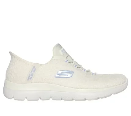 Skechers Women's Summits Bungee No Tie Walking Shoes Off White 37.5
