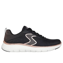 Skechers Women's Flex Appeal 5.0 Black Running Sports Shoes Size 37 Lightweight Breathable Textile Upper Lace Up Closure Durable Rubber Sole for Active Workouts and Training