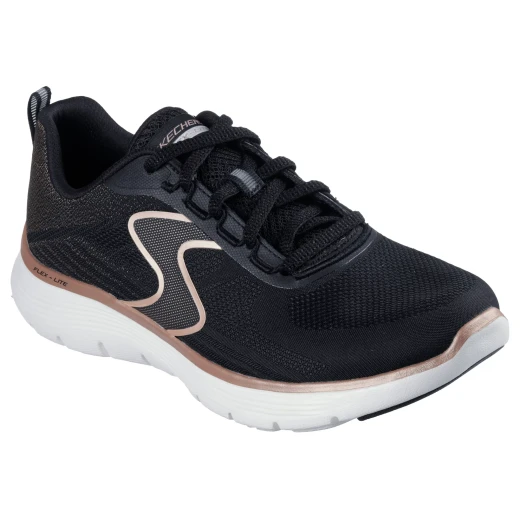 Skechers Women's Flex Appeal 5.0 Black Running Sports Shoes Size 37 Lightweight Breathable Textile Upper Lace Up Closure Durable Rubber Sole for Active Workouts and Training - Skechers - Image 3