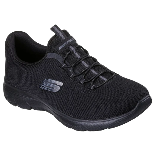 Skechers Women's Summits Athletic Shoes Black Size 36 Lightweight Breathable Mesh Upper Lace Up Design Featuring Skechers Memory Foam Cushioning for All Day Comfort - Skechers - Image 3
