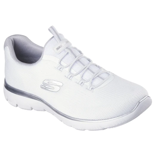 Skechers Women's Summits White Athletic Shoes Featuring Memory Foam Cushioning for All Day Comfort. Lightweight Breathable Design, Lace Up Closure, Size 40 - Skechers - Image 3