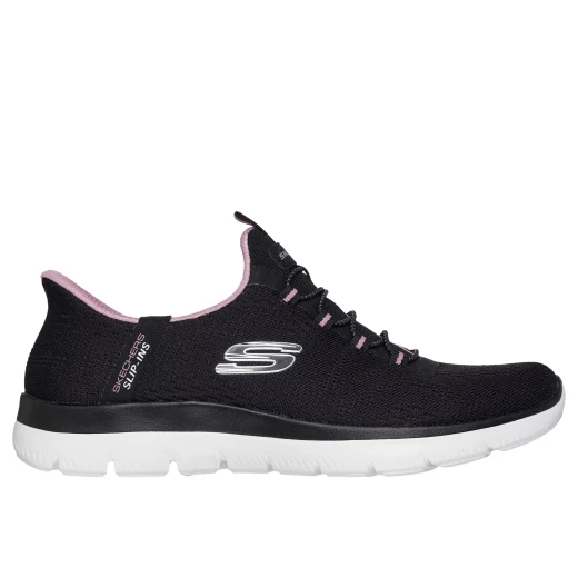 Skechers Women's Summits Dream Chaser Slip-ins Black 40 Vegan Comfort Shoes with Air-Cooled Memory Foam Insole and Fixed Stretch Laces