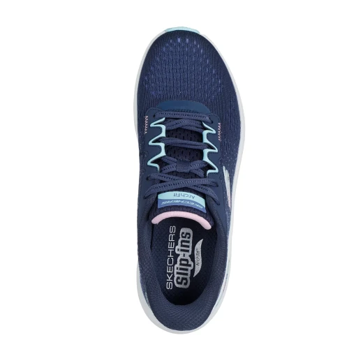 Skechers Women's Arch Fit 2.0 Fresh Space Slip on Shoes with Engineered Mesh and Duraleather Upper, Adjustable Laces, and Air Cooled Arch Fit Insole Size 39.5 Navy Blue for Women - Skechers - Image 4