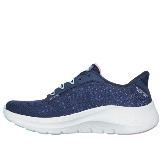 Skechers Women's Arch Fit 2.0 Fresh Space Slip on Sneakers with Engineered Mesh and Duraleather Upper, Adjustable Laces, and Air Cooled Arch Fit Insole, Size 37.5, Navy Color - Skechers - Image 5