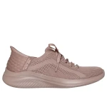 Skechers Women's Ultra Flex 3.0 Taupe Slip-ins Shoes with Stretch Fit Knit Upper, Air-Cooled Memory Foam Insole, and Hands Free Design - Size 37.5 - Skechers