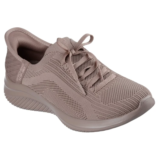 Skechers Women's Ultra Flex 3.0 Taupe Slip-ins Shoes with Stretch Fit Knit Upper, Air-Cooled Memory Foam Insole, and Hands Free Design - Size 37.5 - Skechers - Image 3