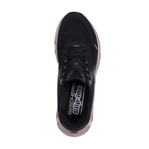 Skechers Women's Glide Step Altus Starlight Shine Slip On Athletic Shoes with Air Cooled Memory Foam Insole and Metallic Glide Step Geometric Midsole Size 38 Black Adjustable Laces - Skechers - Image 4
