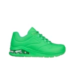 Skechers Women's Uno 2 Lime Green Fashion Sneakers Featuring Air Cooled Memory Foam Insole and Skech Air Air Cushioned Midsole, Size 37.5, Lace Up Style for Women - Skechers