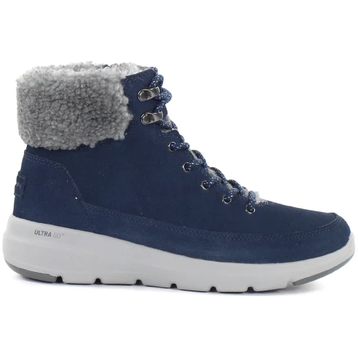 Skechers On The Go Glacial Ultra Women's Navy Suede Winter Boots 37 - Skechers - Image 2