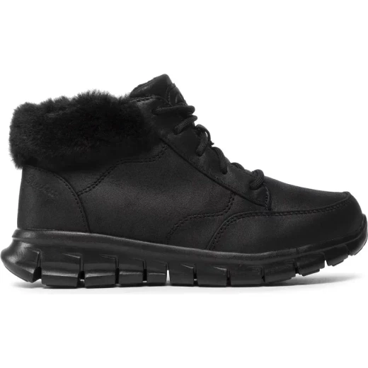 بوت Skechers Synergy Sunday's Best النسائي الأسود مقاس 38.5 مقاوم للماء بتقنية Warm Tech Memory Foam مع بطانة من الفرو الصناعي - سكيتشرز - Image 2