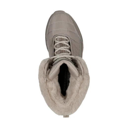 Skechers Women's D'Lux Walker Winter Solstice Booties Taupe Size 38 Water Repellent Cold Weather Boot Featuring Faux Fur Lining and Air Cooled Memory Foam Insole 167388 - Skechers - Image 3