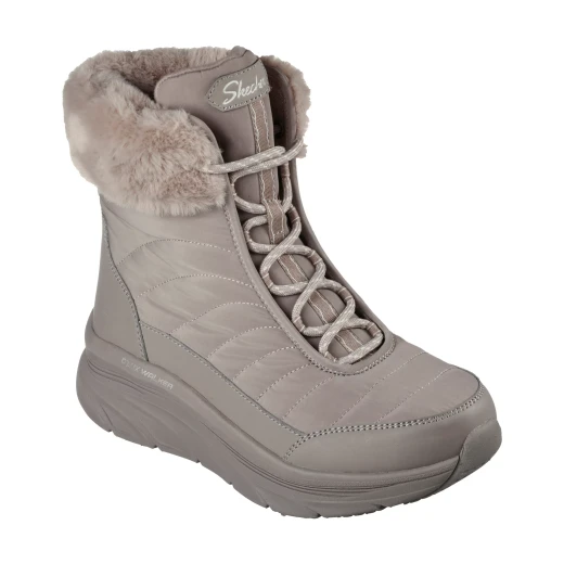 Skechers Women's D'Lux Walker Winter Solstice Booties Taupe Size 38 Water Repellent Cold Weather Boot Featuring Faux Fur Lining and Air Cooled Memory Foam Insole 167388 - Skechers - Image 6