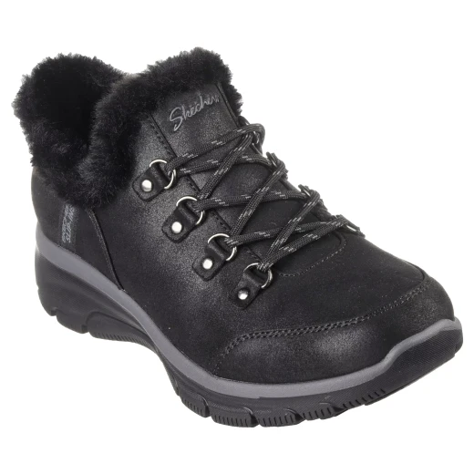 Skechers Women's Slip Ins Easy Going Fall Adventures Black Hiker Bootie with Faux Fur Trim and Cushioned Memory Foam Insole Size 38 Hands Free Comfort - Skechers - Image 6