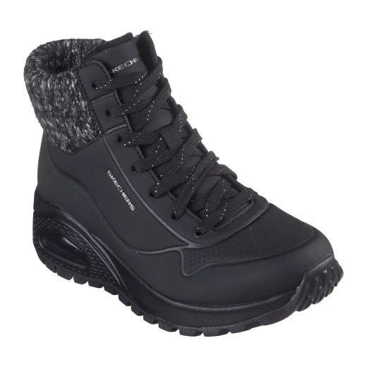 Skechers Street Women's Uno Rugged Wintriness Fashion Sneaker Boot Black Suede Upper Faux Fur Lining Lace Up Design Skechers Air Cooled Memory Foam Insole Sizes Available 38.5 - Skechers - Image 6
