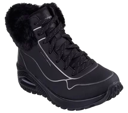 Skechers Women's Uno Rugged Fall Shimmer Black Sneaker Boots 39 - Skechers - Image 5
