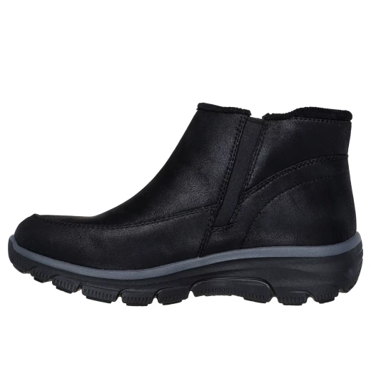 Skechers Women's Easy Going Ankle Boots Black Vegan Leather 37.5 with Side Zip Closure and Chenille Lining for Fall Comfort Skechers Air Cooled Memory Foam Insole - Skechers - Image 4