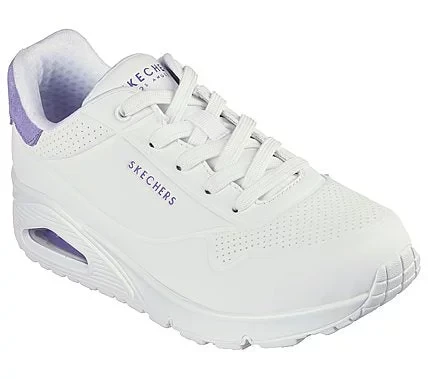 Skechers Women's Uno Pop Back Sneakers Black and Hot Pink 38.5 - Skechers - Image 11