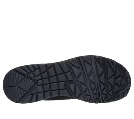 Skechers Women's Uno Pop Back Black Hot Pink Lace Up Sneaker With Air Cooled Memory Foam Insole For All Day Comfort Size 39 Durabuck Upper Contrast Suede Trim - Skechers - Image 6