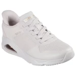Skechers Women's Slip-ins Tres-Air Uno Easy Steppers Off White 38 Comfortable Vegan Slip On Shoes Featuring Air Cooled Memory Foam Insole & Skech-Air Midsole for Sporty Style - Skechers