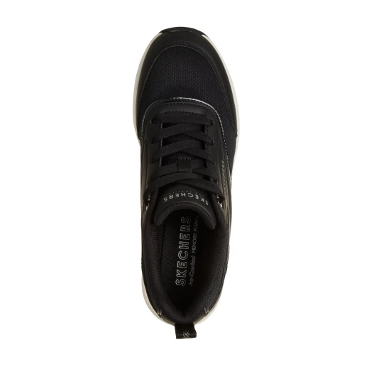 Skechers Women's Billion 2 Monroe Fashion Sneaker in Black, Lace Up Duraleather and Mesh Upper, Wedge Fit Design, Size 36 - Skechers - Image 4