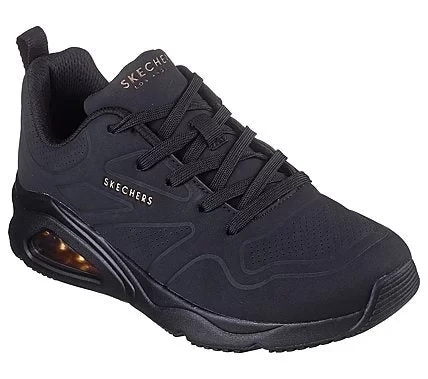 Skechers Street Tres Air Uno Women's Athletic Fashion Lace Up Sneakers with Skech Air Triple Window Airbag Midsole and Air Cooled Memory Foam Insole Size 36 Black - Skechers - Image 2