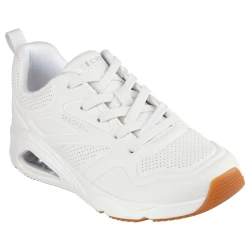 Skechers Street Tres-Air Uno Women's Athletic Fashion Sneakers White with Skech-Air Triple Window Airbag Midsole and Air-Cooled Memory Foam Insole Size 40 - Stand Out Style