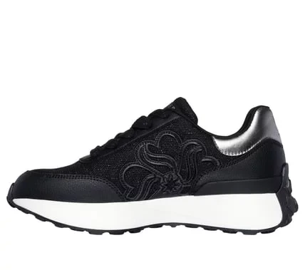 Women's Lingo Black Sneakers with Memory Foam Insole for Superior Comfort and Breathability, Adjustable Laces, and High Traction Rubber Sole, Size 37.5 - Skechers - Image 5
