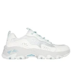 Skechers Women's D'Lites Hiker Trail Shoes Off White 39 Featuring Air Cooled Memory Foam Insole and Goodyear Rubber Outsole for Comfortable Outdoor Adventures - Skechers