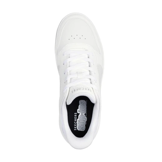 Skechers Men's Uno Court Slip-ins Sneaker White 45 Featuring Hands Free Design, Air-Cooled Memory Foam Insole, and Visible Skech-Air Airbag Midsole for Ultimate Comfort and Style - Skechers - Image 5
