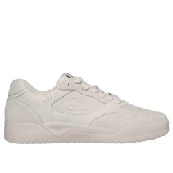 حذاء رياضي رجالي Skechers Koopa Court Volley Low Varsity: جلد علوي، نعل داخلي من رغوة الذاكرة المبردة بالهواء، أغطية من جلد الغزال، مقاس 40، لون طبيعي