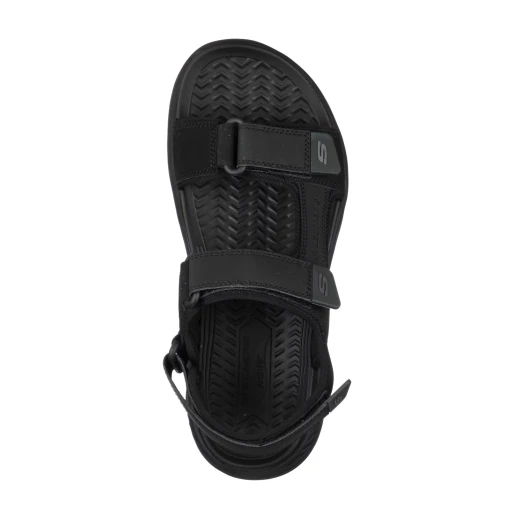 Skechers Men's Arch Fit Motley SD Kontra Sandals Comfortable Synthetic Leather Adjustable Straps with Arch Fit Technology Black Size 41 - Skechers - Image 4