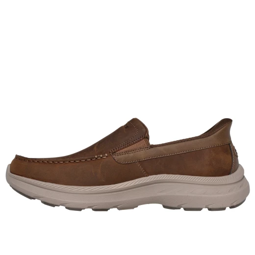 Skechers Men's Hands Free Slip-ins Relaxed Fit Pollard Osgood Loafer Brown Leather 43 with Charcoal Infused Memory Foam Insole and Goodyear Rubber Outsole - Skechers - Image 5