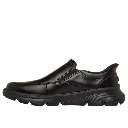 حذاء سكيتشرز رجالي سهل الارتداء آرتش فيت جارزا بدون استخدام اليدين مقاس مريح جلد صناعي أسود مقاس أوروبي 44 - سكيتشرز - Image 5