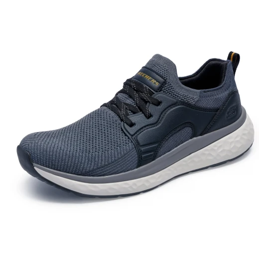 Skechers Men's Lancer Dalton Slip On Shoe Black 40 with Knitted Mesh Upper, Charcoal Infused Memory Foam Insole, Skechers Memory Arch Support for Enhanced Comfort and Modern Style - Skechers - Image 4