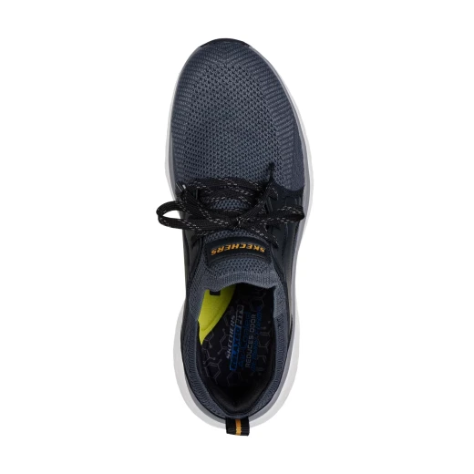 Skechers Men's Lancer Dalton Slip On Shoe Black 40 with Knitted Mesh Upper, Charcoal Infused Memory Foam Insole, Skechers Memory Arch Support for Enhanced Comfort and Modern Style - Skechers - Image 5