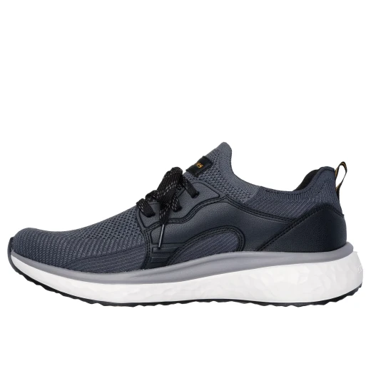Skechers Men's Lancer Dalton Slip On Shoes Black Size 41 Featuring Knitted Mesh and Synthetic Upper with Air Cooled Memory Foam Insole and Memory Arch Support For Comfort And Style - Skechers - Image 6