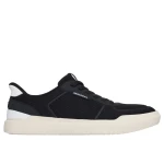 Skechers Men's Owen Black Sneakers with Air Cooled Memory Foam Insole for Ultimate Comfort, Breathable Mesh Upper, and Flexible Rubber Sole, Size 42.5 - Skechers