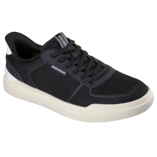 Skechers Men's Owen Black Sneakers with Air Cooled Memory Foam Insole for Ultimate Comfort, Breathable Mesh Upper, and Flexible Rubber Sole, Size 42.5 - Skechers - Image 3