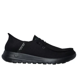 Skechers Men's GO WALK Max Beach Casual Slip-ins with Hands Free Design Featuring Breathable Mesh Upper and Air-Cooled Memory Foam Insole Size 44 Black