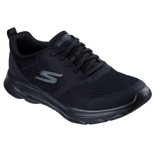 Skechers Men's GO Walk 8 Slip On Walking Shoes with Air Cooled Goga Mat Insole and Ultra Go Midsole Black Athletic Mesh Upper Size 42.5 - Skechers - Image 3