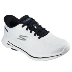 Skechers Men's Go Walk 8 Slip On Walking Shoes White 47 Featuring Hands Free Slip ins Technology and Air Cooled Goga Mat Insole